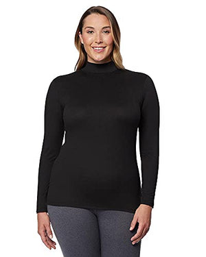 32 Degrees Heat Womens Ultra Soft Thermal Lightweight Baselayer Mock Neck Long Sleeve Top