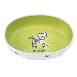 PetRageous Silly Kitty Cat Saucer and Bowl