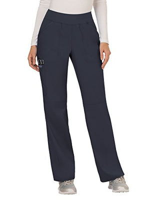 Cherokee Women Scrubs Pant Workwear Revolution Mid Rise Straight Leg Pull-On WW110