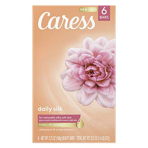 Caress Beauty Bar Soap For Silky Soft Skin Daily Silk Extract And Floral Oil Essence Of 3