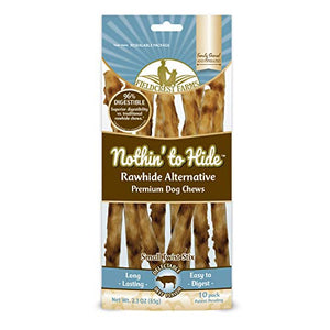 Fieldcrest Farms Nothing to Hide Natural Rawhide Alternative Small Twist Stix for Dogs - (10 Sticks) All Natural Easily Digestible Chews for All Breed Dogs