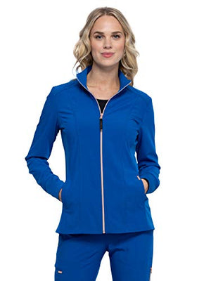 Cherokee Statement Women Warm Up Scrubs Jacket Zip Front CK365