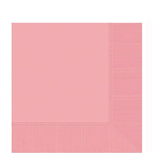 Premium New Pink 3-Ply Luncheon Napkins - 6.5" x 6.5" (Pack Of 20) - Elegant Design & Disposable Napkins, Durable & Soft Material - Perfect For Parties, Events & Everyday Use