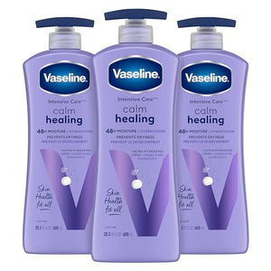 Vaseline Intensive Care Calm Healing Body Lotion for Dry Skin with Ultra-Hydrating Lipids and Lavender Extract to Heal Restore 20.3 oz