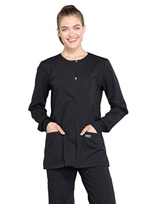 Snap Front Scrub Jackets for Women, Workwear Professionals Soft Stretch WW340