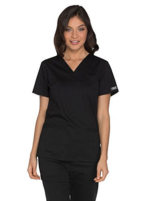 Scrubs for Women Workwear Core Stretch V-Neck Top, Soft Brushed Twill WW630