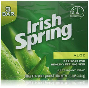 Irish Springs Aloe Bath Soap, 3.75 Oz. Bars, (2) 3 Bar Packages