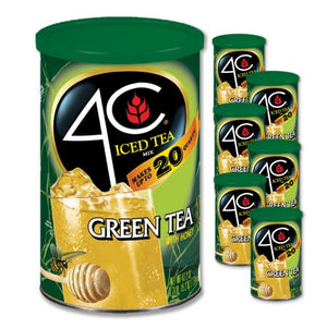 4C Powdered Drink Mix Cannisters, Green Tea, 20 Quarts, Family Sized Cannister, Thirst Quenching & Refreshing Flavors