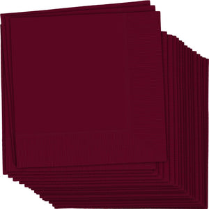 Berry Red 2-Ply Lunch Paper Napkins - 6.5