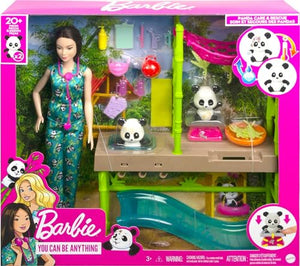 Barbie Careers Doll & Playset, Baby Panda Care and Rescue with Vet Doll, 2 Color-Change Pandas & 20+ Accessories