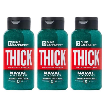 Duke Cannon Thick Body Wash - Naval Diplomacy - Fresh Water & Bergamot Scent, 17.5 oz, 1 Bottle