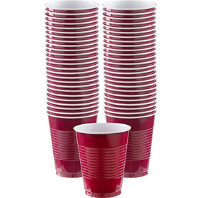 Plastic Cups - 18 oz. (Pack of 50) - Elegant Disposable Cups, Perfect Party Supplies for Themed Parties, Weddings or Everyday Use