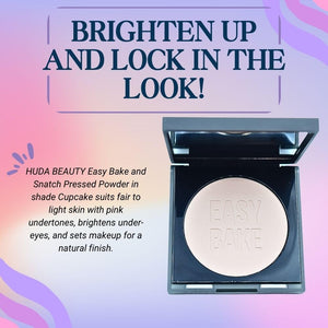 HUDA BEAUTY Easy Bake and Snatch Pressed Talc-Free Brightening and Setting Powder Cupcake