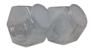 JarJar Pack Of 2 Airtight Containers � 2 Gallon Plastic Storage Containers � Transparent Candy Jar With Lid � Shatter-Free and Food Grade Plastic � For Snacks, Muffins, Candies, Cookies, Etc.