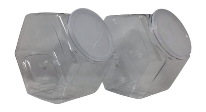 JarJar Pack Of 2 Airtight Containers � 2 Gallon Plastic Storage Containers � Transparent Candy Jar With Lid � Shatter-Free and Food Grade Plastic � For Snacks, Muffins, Candies, Cookies, Etc.