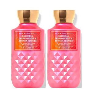 Bath & Body Works and WorksBahamas Passionfruit Banana Flower Super Smooth Lotion Sets Gift For Women 8 Oz -2 Pack (Bahamas Flower), Fl (Pack of 2) 16 Fl Oz