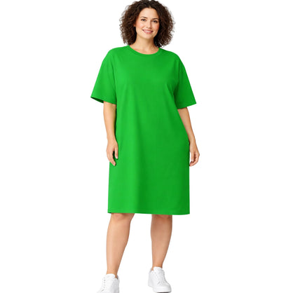 Cool Clothing Women’s 100% Cotton Sleep Shirt – Loose Fit Knee-Length Nightgown, with Permanent Color (Lime, ONE SIZE)