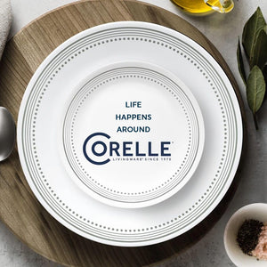 Corelle Mystic Gray 16-piece Mugless Dinnerware Set, Service for 4
