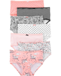 Carter's Girl's 7-Pack Underwear, Animals, 6/6X