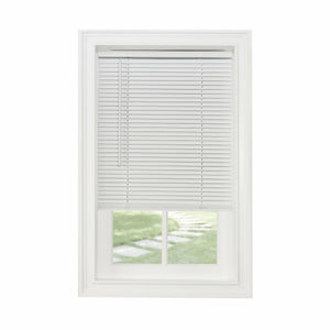 Achim GII Morningstar Indoor Cordless Vinyl Light Filtering Window Mini Blind, Pearl White, 72" L x 48" W