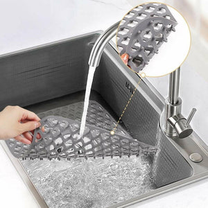 Grey Silicone Heat Resistant Sink Protector for Kitchen Sink- 13.4 X 11.6