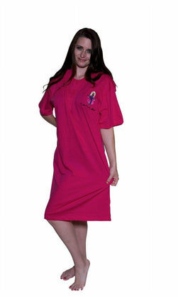 Ladies Ultra Cotton Active Perfect Regular-Fit Short-Sleeve Crewneck Sleep Shirt