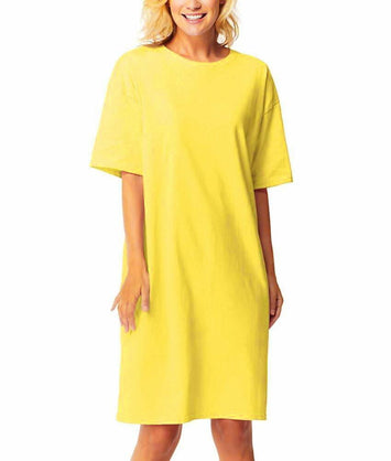 Solid Color Ultra Cotton Active Perfect Regular-Fit Short-Sleeve Crewneck Sleep OS Shirt