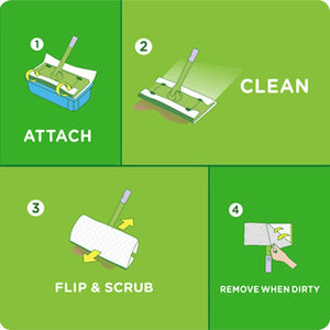 Sweeper Wet Mopping Pad Refills for Floor Mop Open Window Fresh Scent 12 Count - 4 Pack