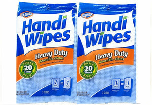 Handi Wipes Heavy Duty Reusable Cloths, Color May Vary - 3 ct - 2 pk