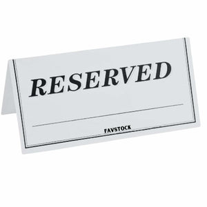 Pack of 250 Paper Reserved Table Signs – Elegant Double-Sided Tent Cards | Wedding Reserved Signs for Tables, Chairs & Seating Chart | Place Cards for Wedding Reception, Banquet & Restaurant Events