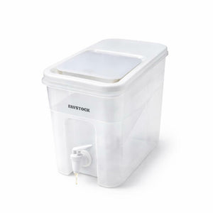 FAVSTOCK Beverage Dispenser for Fridge – 1 Gallon Juice Jug for Refrigerator, Plastic Hands-Free Drink Dispenser with Spigot, Leakproof Lemonade Container, Automatic Juice Dispenser