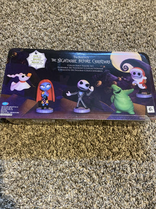 Tim Burton Nightmare Before Christmas 5pc Collectible Figure Set – Disney (New)