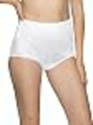 Vanity Fair Women's High Waisted Underwear, Full Coverage Ladies Panties, Perfectly Yours Briefs, Nylon Lace - Star White, 7