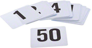 ROY TN 1 100 -Royal Industries Number 1-100 Plastic Number Card Set, Plastic, 4'' by 4'', White Base with Black Numbers