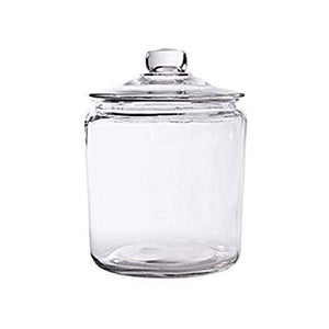 FAVSTOCK Glass Jar with Lid - 1 Gallon Candy Jar, Multifunctional Round Clear Storage Container, For Pastries, Bagels, Coffee Beans, Dry Food, Cookies, Snacks, Dishwasher Safe