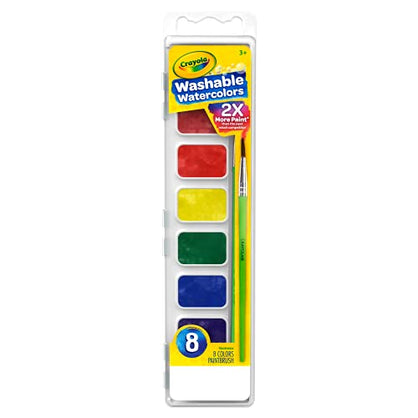 Crayola Washable Watercolors 8 Each Pack of 6 | 5 Color Flags