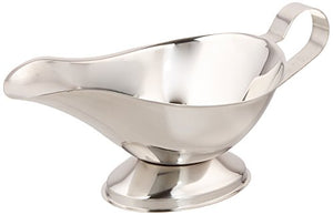 Royal Industries Gravy Boat, Stainless Steel, 16 Oz, Silver
