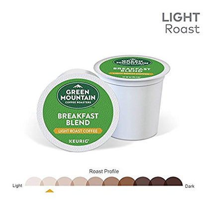 Green Mountain Coffee Roasters Breakfast Blend Flavor Coffee, Keurig Single-Serve K-Cup Pods, Light Roast