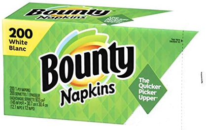 Bounty Quilted Napkins Assorted White & Prints, 200 ct