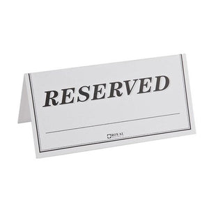 Pack of 250 Paper Table Reserved Sign
