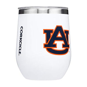 Stemless - 12oz NCAA Triple Insulated Stainless Steel Stemless Wine Glass, Big Logo