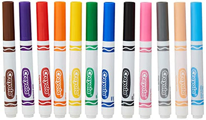 Crayola CR-58-7712 Classic Non-Washable Marker, Broad-Line, 12 Colors/Set