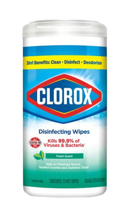 Clorox Disinfecting Wipes, Bleach Free Cleaning Wipes - Fresh Scent, 75 Count