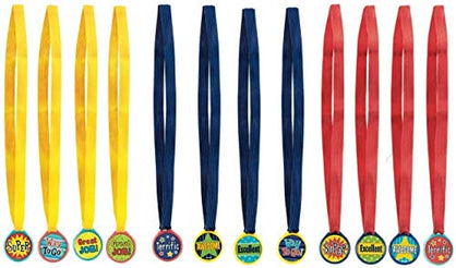 Assorted Award Medals ,13", Pack of 12