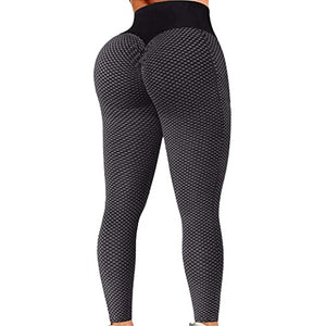 Butt Lifting Anti Cellulite Leggings for Women Stretchy Workout Leggings with Ruched - Yoga Squats Gym & Tummy Control