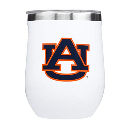 Stemless - 12oz NCAA Triple Insulated Stainless Steel Stemless Wine Glass, Big Logo