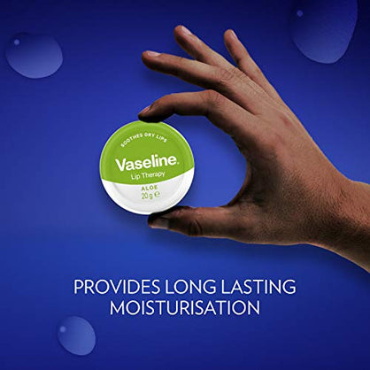 Vaseline Lip Therapy | Vaseline Lip Balm | Lip Moisturizer for Very Dry Lips | Aloe | 20g