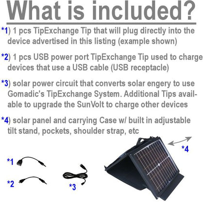 Gomadic Nintendo 3DS Compatible SunVolt Portable High Power Solar Charger Outlet- Speed Charge for Multiple Gadgets