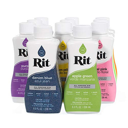 Rit Dye Liquid – Wide Selection of Colors – 8 Oz.