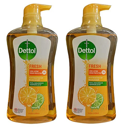 Dettol Anti Bacterial pH-Balanced Body Wash, Fresh, 21.1 Ounce/625 Ml (Pack of 2)